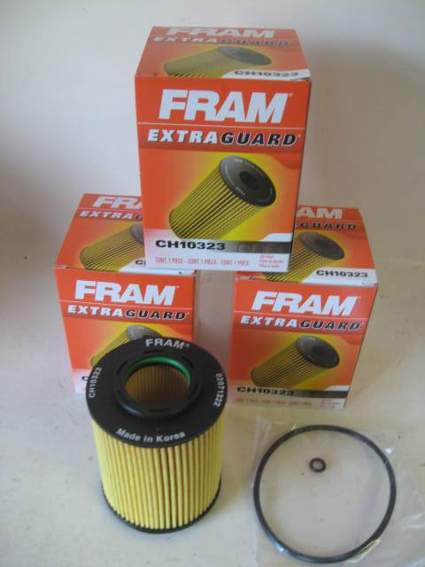 Dodge jeep mercedes fram ch10323 oil filter lot(3 three) fits oe# 5175571aa