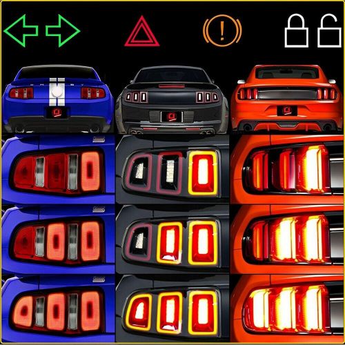 2pcs 3-step sequential flow chase semi dynamic flash tail light module box 12v