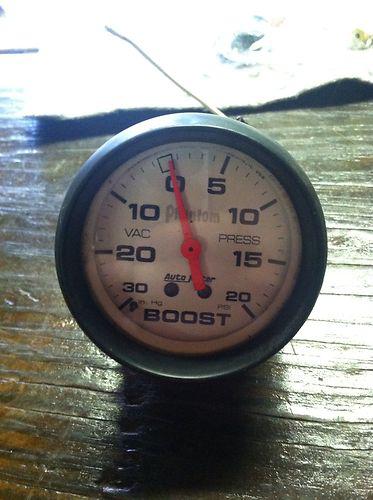 Autometer boost gauge phantom gage 2 5/8" hot rod muscle car