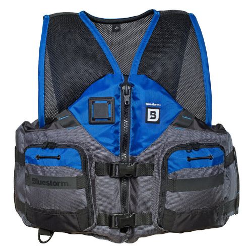 Bluestorm sportsman adult mesh fishing life jacket - deep blue - l/xl