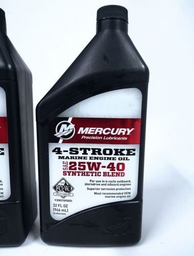 -new- mercury marine 92-8m0078629 , 4 stroke 25w-40 marine engine oil - 3 pack