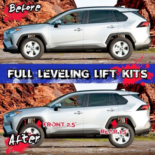 Ksp 2.5&#034;front 1.5&#034; rear full leveling suspension lift kits for 2019-2024 rav4