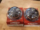 Pair nos signal stat 3602/0606a amber trailer marker lights w/chrome trim