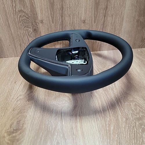 Tesla model x s steering wheel round original 2024 2023 2022 oem yoke