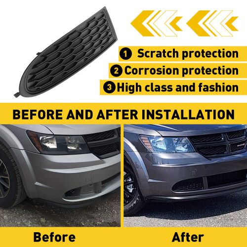 Front right bumper fog light grille cover for 2011-2020 dodge journey 68079852ab