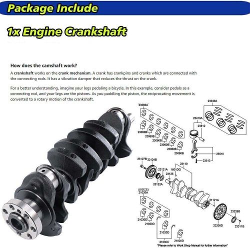 Crankshaft main bearing rod bearing for hyundai kia 2.4l 23111-2g230 72rz6-2gf00