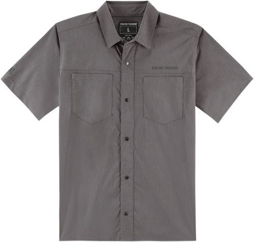 Icon 1000 men&#039;s counter shop shirt heather gray size l new