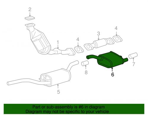 Genuine ford rear muffler ys4z-5a289-aga