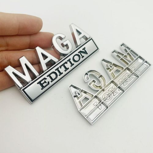 3d maga edition car emblem fender badge decal sticker adhesive metal accessories