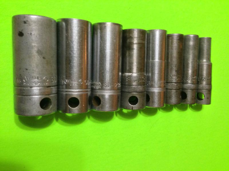 Vintage williams deep socket set 1/2 drives 