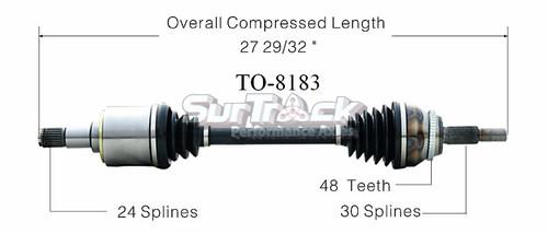 Sur track to-8183 cv half-shaft assembly-new cv axle shaft