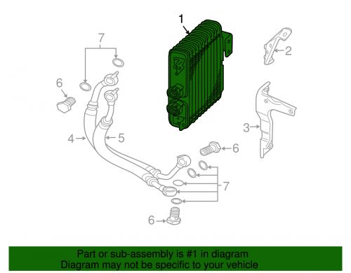 Genuine mitsubishi oil cooler mr464630