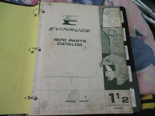 1970 evinrude 1  1/2hp mate 1002r outboard parts catalog manual