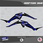 Graphics kit for yamaha raptor 350 graphics (16 mil) electron-blue