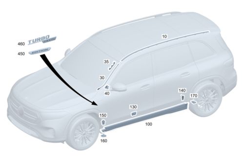 Genuine mercedes-benz water deflector 247-690-48-00