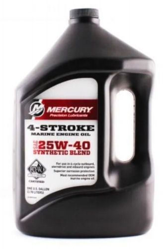 Mercruiser oem synthetic blend 25w-40 engine oil 92-8m0078630 gallon