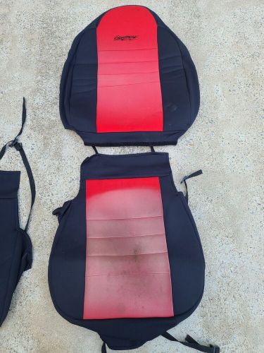 Ford svt lightning seat covers by wet okele black/ red