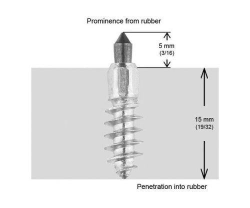 Igrip st-20r series standard screw studs 20mm 200-pack