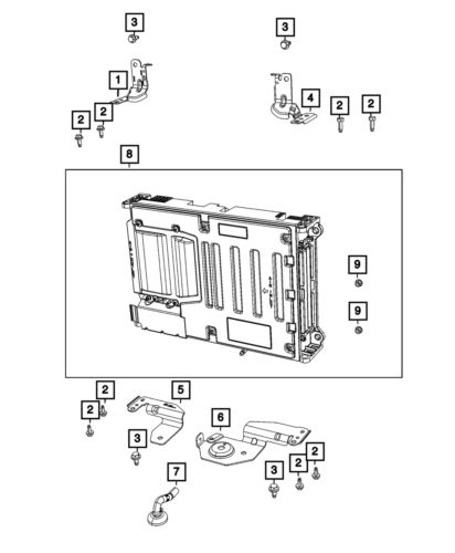 Genuine mopar battery bracket 05192381ab