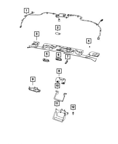 Genuine mopar windshield molding 6ta53tx7af