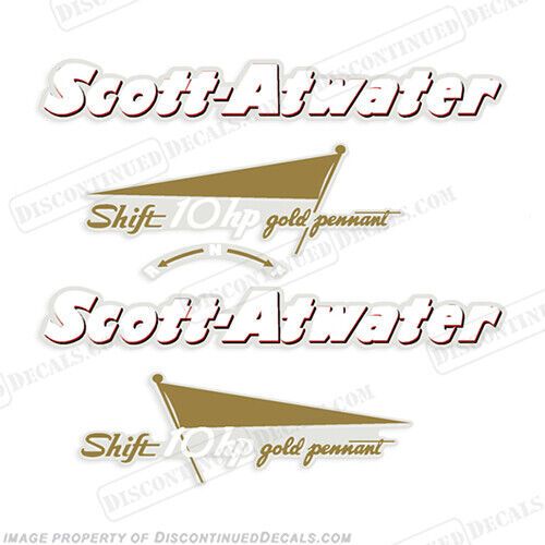 Fits scott atwater 10hp outboard motor engine decals - 1953