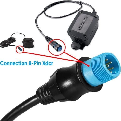 For garmin 8-pin transducer to 12-pin sounder adapter cable 010-12122-10 w/ xid