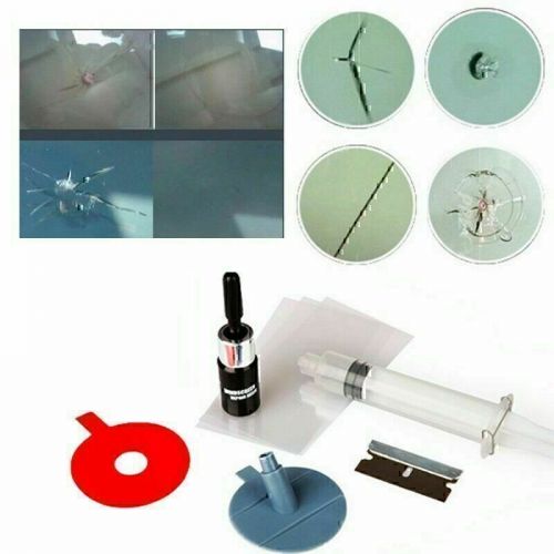 Windscreen windshield repair tool set diy car kit wind glass for chip crack us