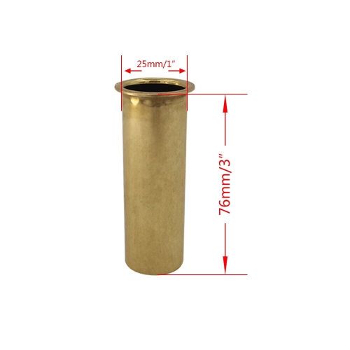 Isure marine boat brass drain pipe  length 3&#034; fits 1&#034; plug transom brass 1pc