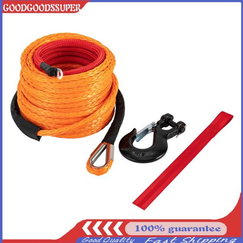 3/8&#034; x60&#039; synthetic winch rope line recovery cable 19,854 lbs for utv jeep winch