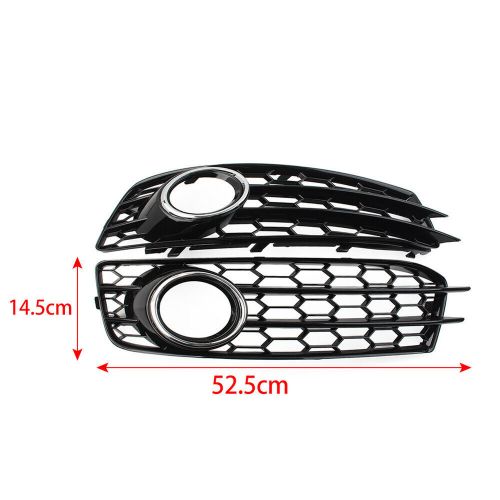 Front bumper honeycomb mesh fog light grille cover for audi a3 8p s-line 09-12