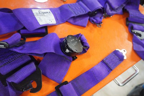 Purple crow 5-point sfi 16.1 cam-lock 3&#034; harness with pull-up style lap belts.