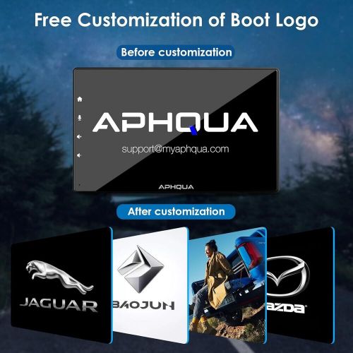 Aphqua led 9inch touchscreen car stereo wireless apple carplay and android auto