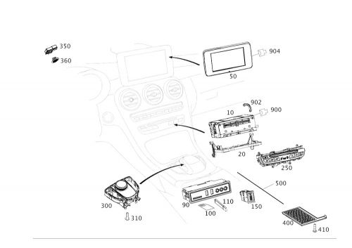 Genuine mercedes-benz control unit complete 205-900-69-45