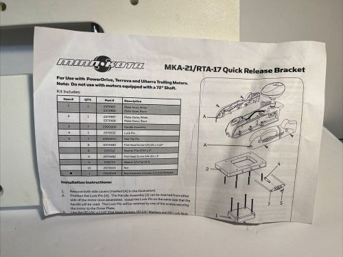 Minn kota rta-17 quick release bracket