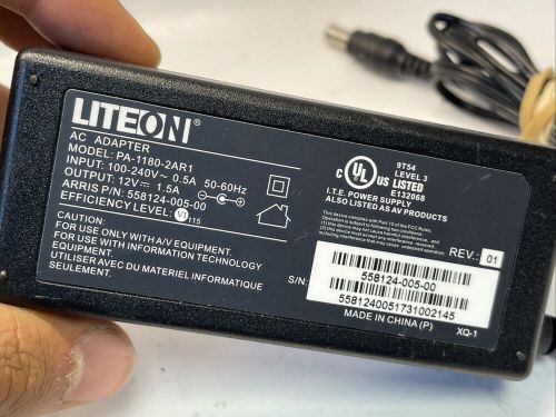 Liteon pa-1180-2ar1 558124-005-00 12v 1.5a ac adapter power supply