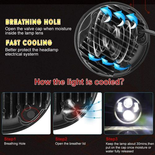 4pcs 5-3/4&#039;&#039; 5.75&#034; inch led headlights projector hi-lo beam drl halo angel eyes