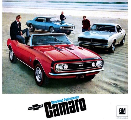 New all weather 26x17aprx 1967 camaro vinyl poster banner car chevrolet chevy