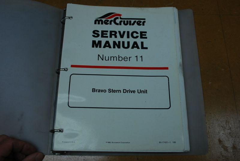 Mercruiser bravo sterndrive service manual number 11 90-17431--1    bc