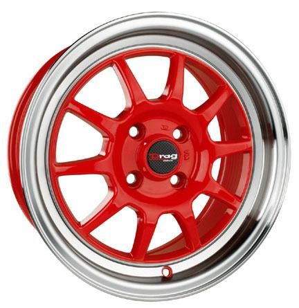 15 4-100 dr16 red wheels rims ford escort altima suzuki