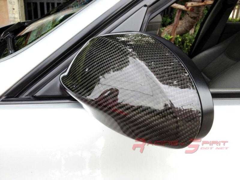 Real 3d glossy carbon fiber side wing mirror cover cap for 05-08 bmw e90 e91