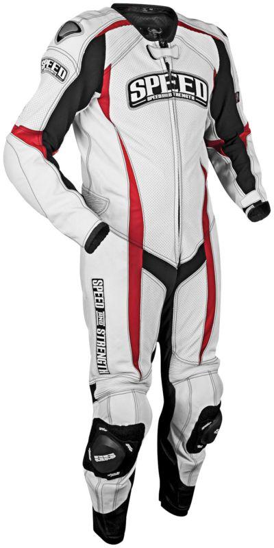 Speed and strength twist of fate one-piece  suit white red black size 38