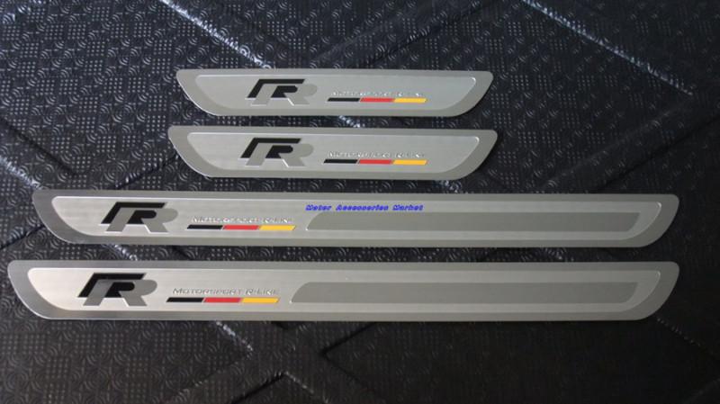 Sport door sill scuff plate for golf mk4 mk6 09-12 jetta mk6 2011+ passat b6 cc