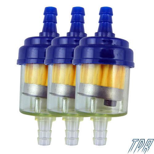 3pcs round plastic fuel filter for crf50 crf70 klx cr pit dirt bike atv blue