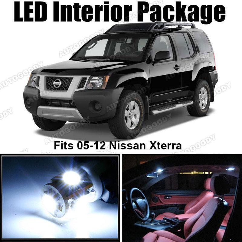 8 x white led lights interior package for nissan xterra