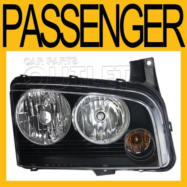 07-10 dodge charger right head light lamp assembly new r/t se srt8 sxt halogen