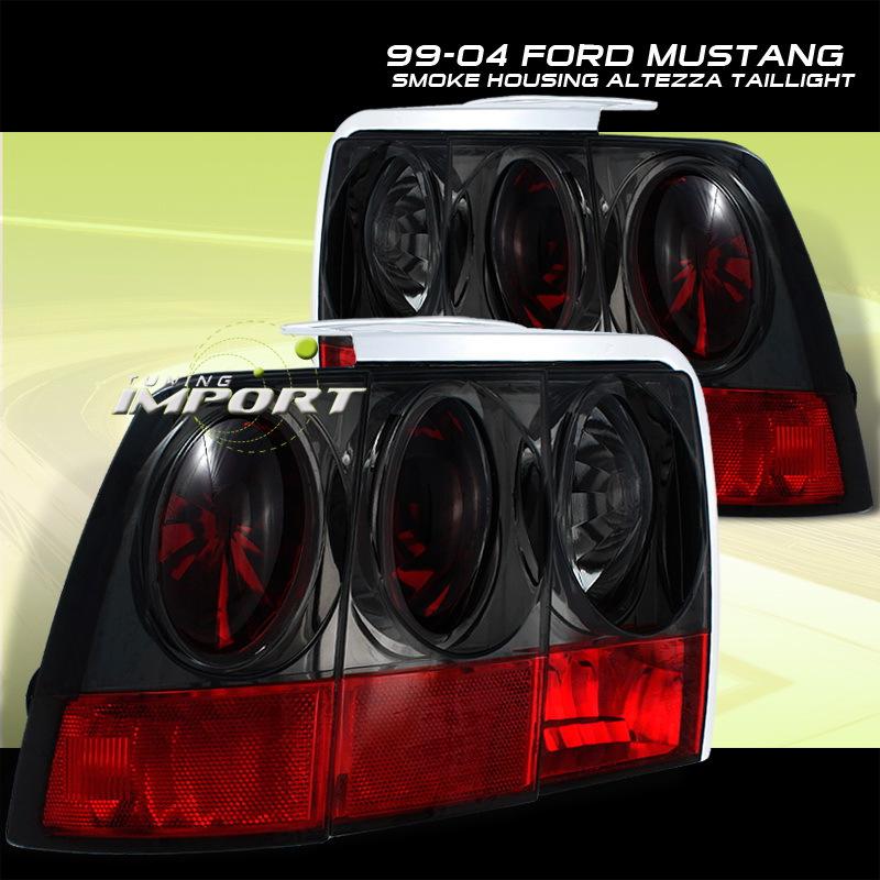 99 00 01 02 03 04 ford mustang gt coupe smoke lense altezza tail lights