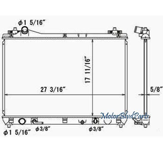 09-12 suzuki grand vitara l4 2.4l replacement cooling radiator