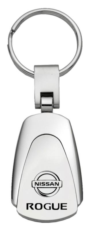 Nissan rogue chrome teardrop keychain / key fob engraved in usa genuine