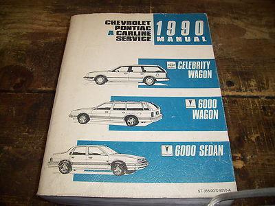 1990 chevy celebrity wagon\pontiac 6000 wagon\sedan  factory issue repair manual