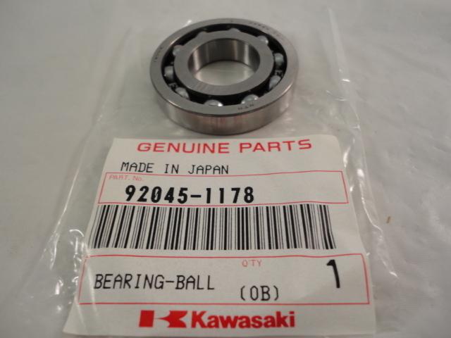 Nos kawasaki ball bearing - engine cover  kvf400 prairie 1997 - 2002  92045-1178